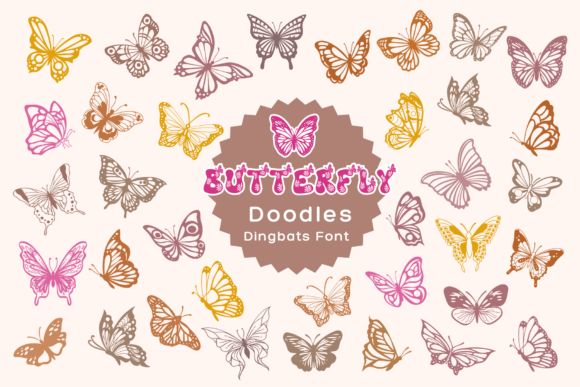 Butterfly Doodles: A Springtime Font for Creative Projects