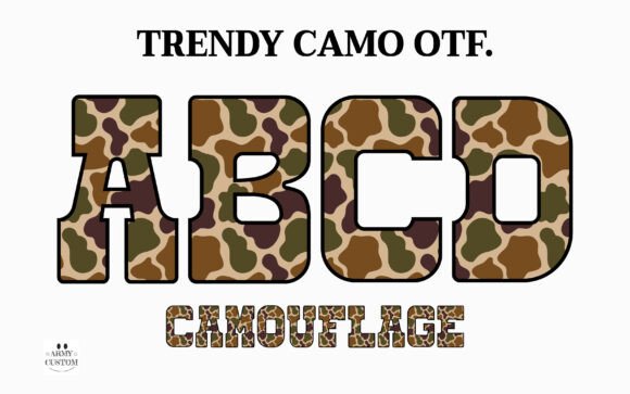 Command Attention: The Bold Trendy Camo Font for Your Brand