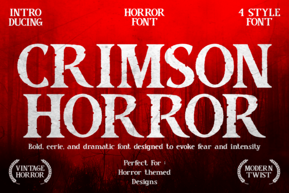 Crimson Horror: A Typeface That Bleeds Vintage Fear