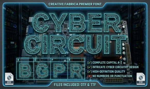 Cyber Circuit: The Typeface That Electrifies Modern Branding