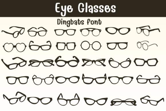Eye Glasses: A Dingbats Font with Sketched Style for Modern Design