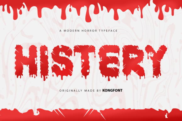 Histery Font: A Modern Script with a Scary Edge for Creative Projects