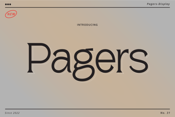 Pagers: A Serif Font That Balances Nostalgia with Modern Style